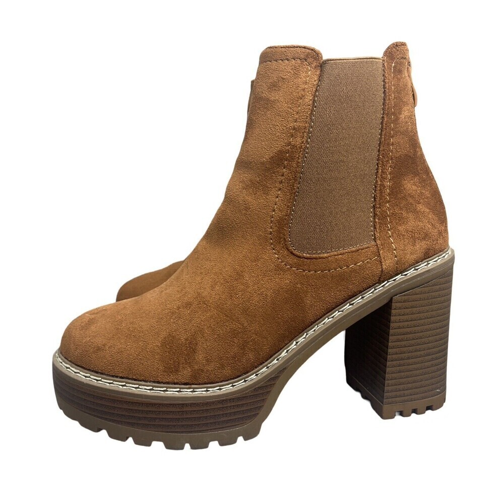 Olivia Millet Brown Platform Boots Women’s Size 8 1/2 - Picture 4 of 10